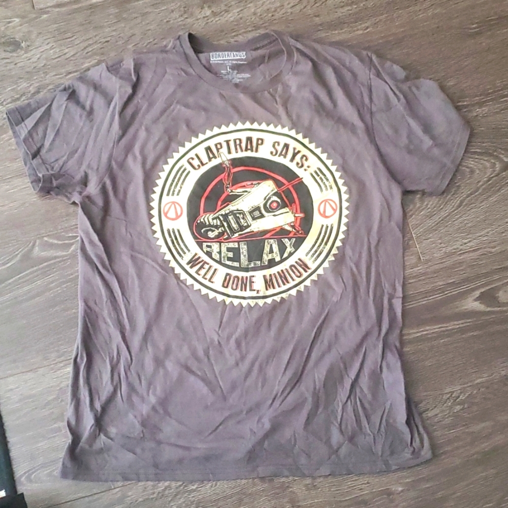 🎮 Borderlands 100% Cotton Mens Large Tee - NEW